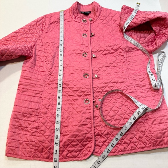 Jones New York Pink Quilted Jacket Zip Front Closure w/ Pockets, Size 1X - Picture 13 of 13